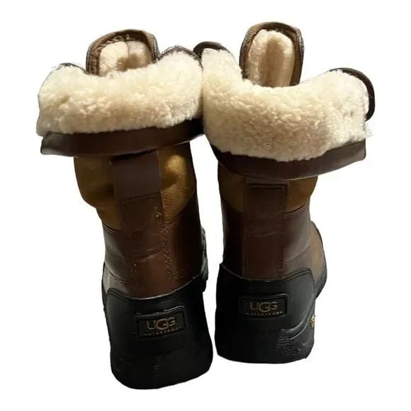 kids UGG BUTTE II CWR BOOT waterproof & wool lining brown size 3 - Picture 5 of 8